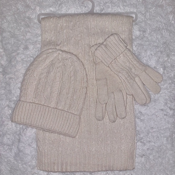 ✨White Scarf knitting wool Set Cold Weather Hat and scarves sets for women✨ - Picture 4 of 9